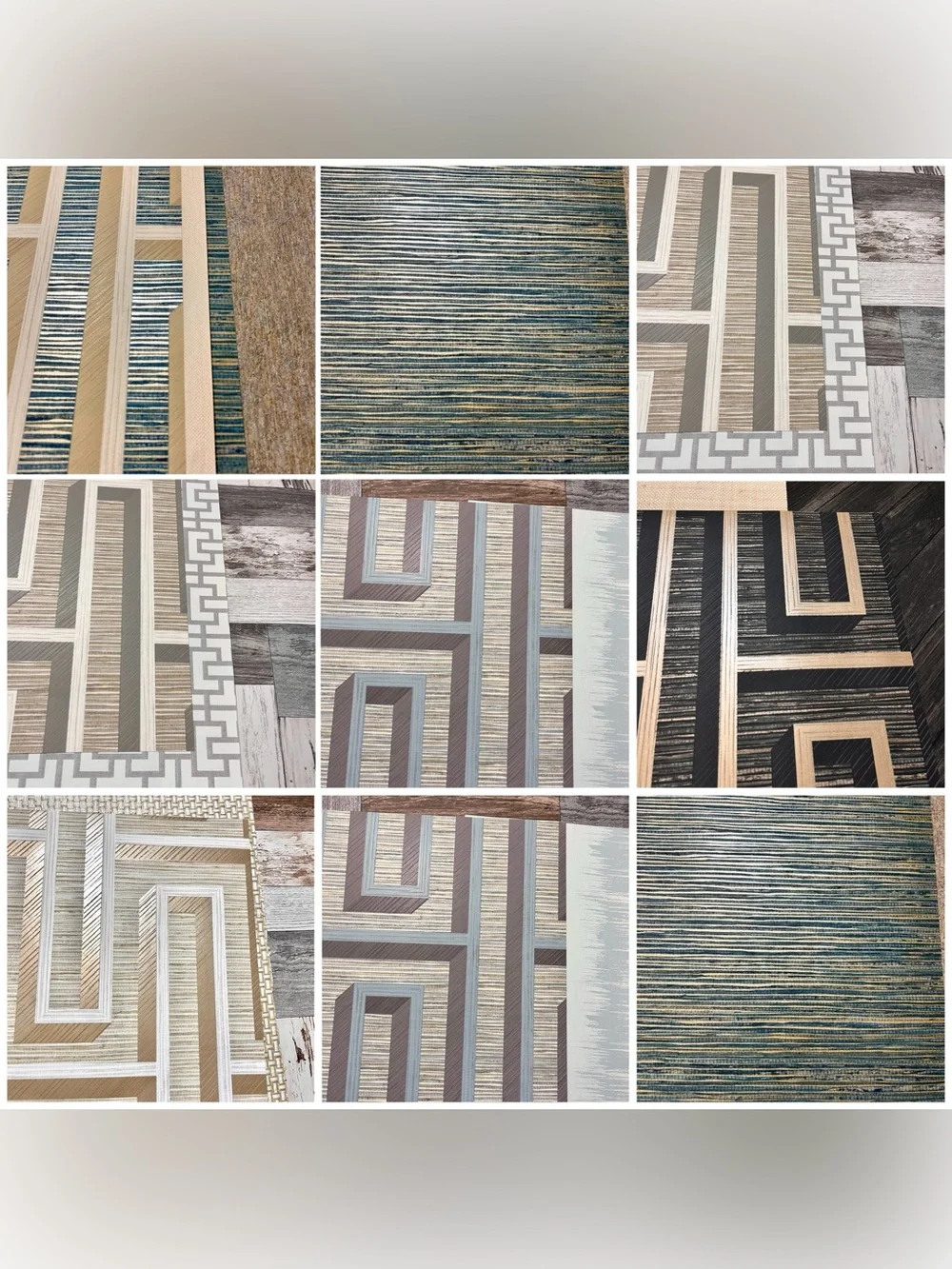 20 Large Assorted Quality Designer Scrapbooking Striped Wallpaper Sample Sheets